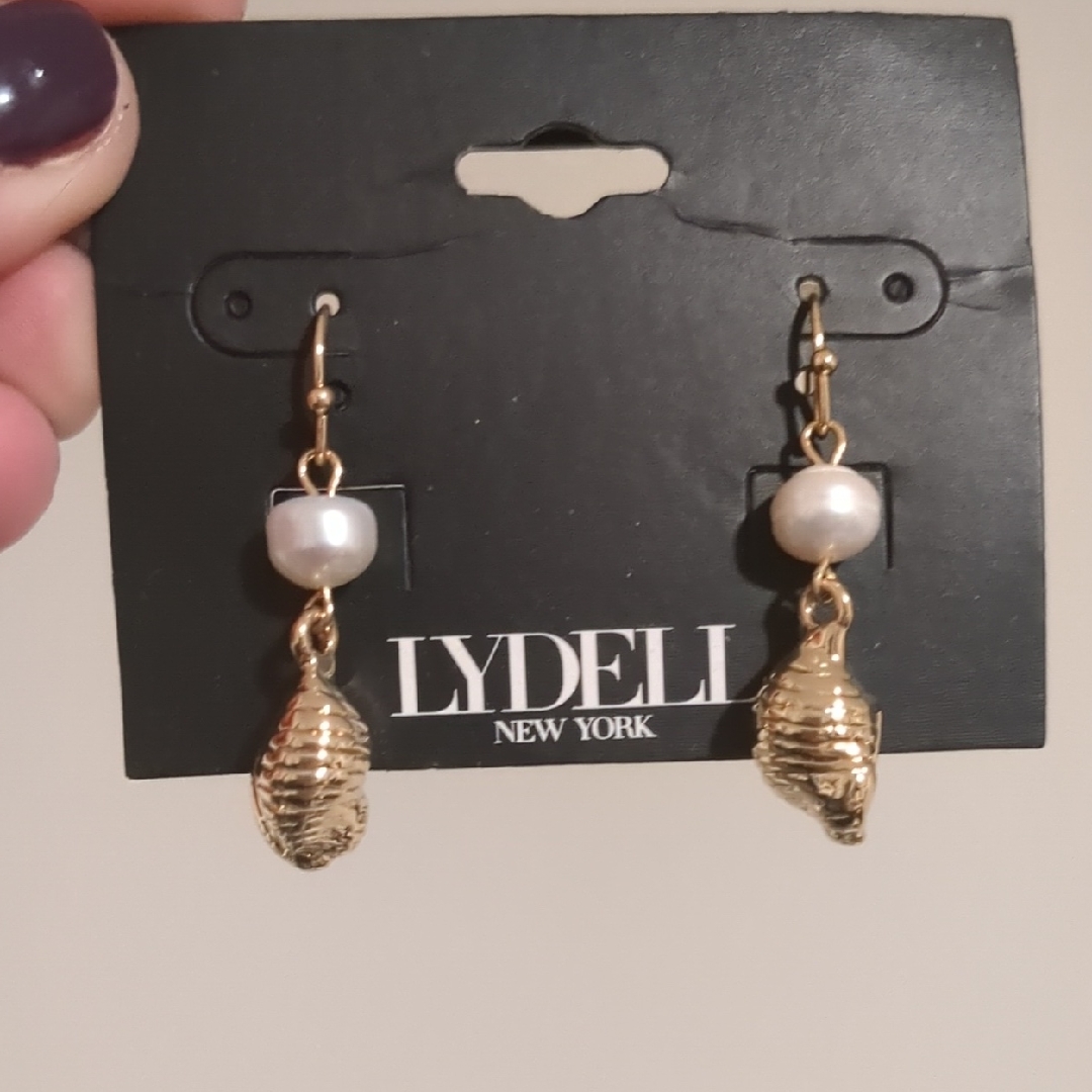 Lydell New York Gold And Pearl Shell Earrings